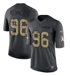 Men's Nike Seattle Seahawks #96 Cortez Kennedy Limited Black 2016 Salute to Service NFL Jersey
