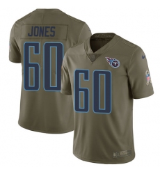 Men's Nike Tennessee Titans #60 Ben Jones Limited Olive 2017 Salute to Service NFL Jersey