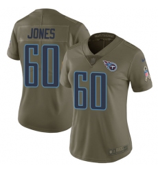 Women's Nike Tennessee Titans #60 Ben Jones Limited Olive 2017 Salute to Service NFL Jersey