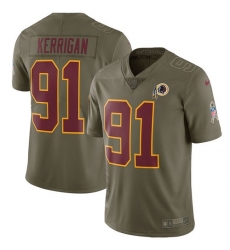 Men's Nike Washington Redskins #91 Ryan Kerrigan Limited Olive 2017 Salute to Service NFL Jersey