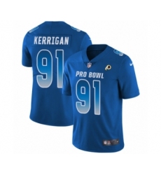 Youth Nike Washington Redskins #91 Ryan Kerrigan Limited Royal Blue NFC 2019 Pro Bowl NFL Jersey