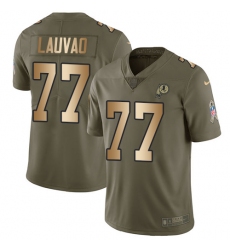Youth Nike Washington Redskins #77 Shawn Lauvao Limited Olive/Gold 2017 Salute to Service NFL Jersey