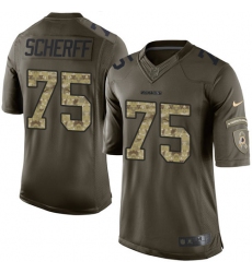 Youth Nike Washington Redskins #75 Brandon Scherff Elite Green Salute to Service NFL Jersey