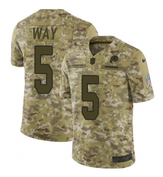 Youth Nike Washington Redskins #5 Tress Way Limited Camo 2018 Salute to Service NFL Jersey