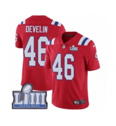 Men's Nike New England Patriots #46 James Develin Red Alternate Vapor Untouchable Limited Player Super Bowl LIII Bound NFL Jersey
