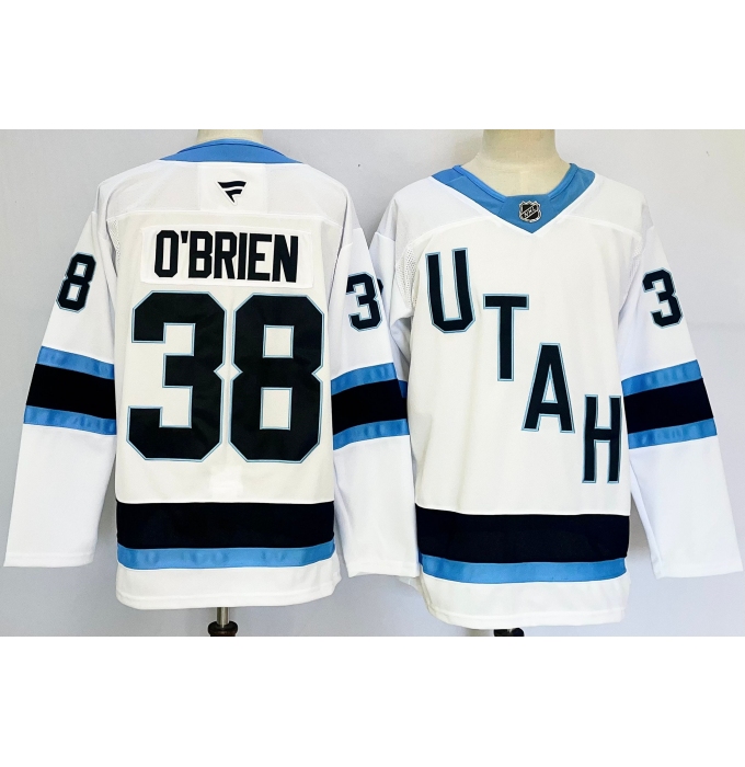 Men's Utah Hockey Club #38 Liam O'Brien White 2024-25 Stitched Jersey