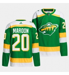 Men's Minnesota Wild #20 Patrick Maroon Green 2023-24 Stitched Jersey