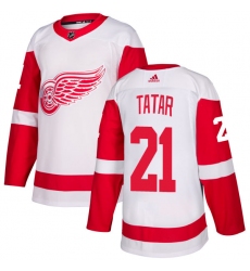 Youth Adidas Detroit Red Wings #21 Tomas Tatar Authentic White Away NHL Jersey