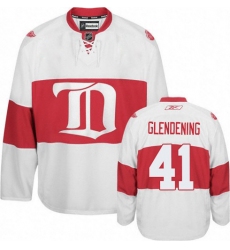 Men's Reebok Detroit Red Wings #41 Luke Glendening Authentic White Third NHL Jersey
