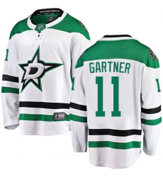 Men's Dallas Stars #11 Mike Gartner Fanatics Branded White Away Breakaway NHL Jersey