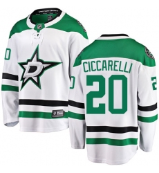 Men's Dallas Stars #20 Dino Ciccarelli Fanatics Branded White Away Breakaway NHL Jersey