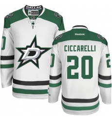 Youth Reebok Dallas Stars #20 Dino Ciccarelli Authentic White Away NHL Jersey