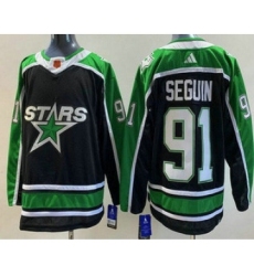 Men's Dallas Stars #91 Tyler Seguin Black 2022 Reverse Retro Authentic Jersey