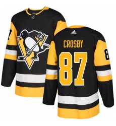 Men's Adidas Pittsburgh Penguins #87 Sidney Crosby Premier Black Home NHL Jersey