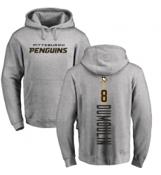 NHL Adidas Pittsburgh Penguins #8 Brian Dumoulin Ash Backer Pullover Hoodie