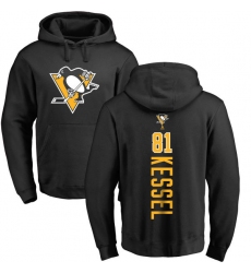 NHL Adidas Pittsburgh Penguins #81 Phil Kessel Black Backer Pullover Hoodie