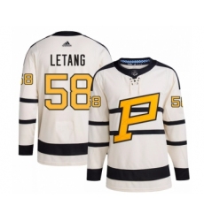 Men's Pittsburgh Penguins #58 Kris Letang Cream 2023 Winter Classic Stitched Jersey