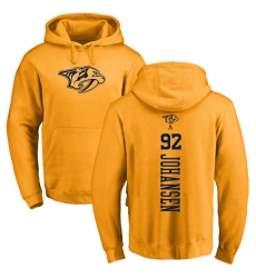 NHL Adidas Nashville Predators #92 Ryan Johansen Gold One Color Backer Pullover Hoodie