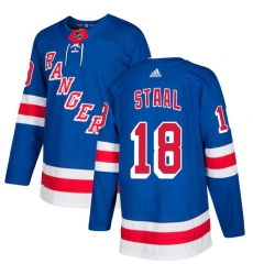 Men's Adidas New York Rangers #18 Marc Staal Premier Royal Blue Home NHL Jersey