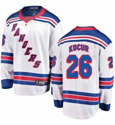 Men's New York Rangers #26 Joe Kocur Fanatics Branded White Away Breakaway NHL Jersey