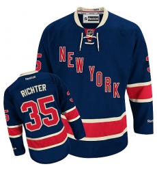 Youth Reebok New York Rangers #35 Mike Richter Authentic Navy Blue Third NHL Jersey
