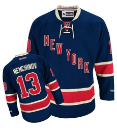 Women's Reebok New York Rangers #13 Sergei Nemchinov Authentic Navy Blue Third NHL Jersey