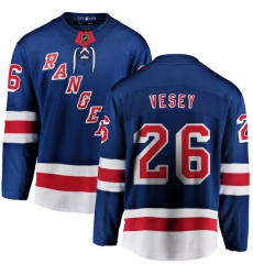 Youth New York Rangers #26 Jimmy Vesey Fanatics Branded Royal Blue Home Breakaway NHL Jersey