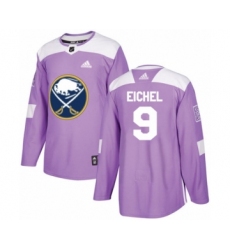 Youth Adidas Buffalo Sabres #9 Jack Eichel Authentic Purple Fights Cancer Practice NHL Jersey
