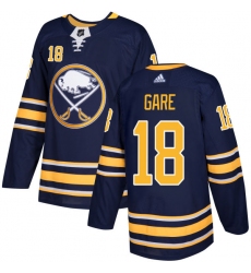 Youth Adidas Buffalo Sabres #18 Danny Gare Authentic Navy Blue Home NHL Jersey