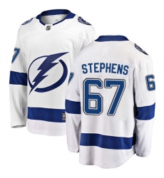 Youth Tampa Bay Lightning #67 Mitchell Stephens Fanatics Branded White Away Breakaway NHL Jersey