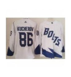 Men's Tampa Bay Lightning #86 Nikita Kucherov White 2022 Stadium Series Authentic Jersey