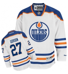 Women's Reebok Edmonton Oilers #27 Boyd Gordon Authentic White Away NHL Jersey