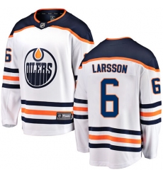 Youth Edmonton Oilers #6 Adam Larsson Fanatics Branded White Away Breakaway NHL Jersey