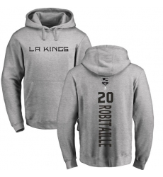 NHL Adidas Los Angeles Kings #20 Luc Robitaille Ash Backer Pullover Hoodie