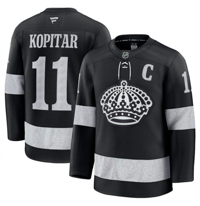 Men's Los Angeles Kings #11 Anze Kopitar Black Alternate Stitched Hockey Jersey
