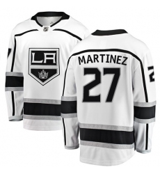 Men's Los Angeles Kings #27 Alec Martinez Authentic White Away Fanatics Branded Breakaway NHL Jersey