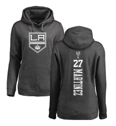 NHL Women's Adidas Los Angeles Kings #27 Alec Martinez Charcoal One Color Backer Pullover Hoodie