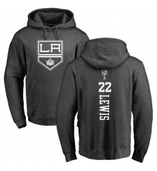 NHL Adidas Los Angeles Kings #22 Trevor Lewis Charcoal One Color Backer Pullover Hoodie