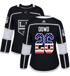 Women's Adidas Los Angeles Kings #26 Nic Dowd Authentic Black USA Flag Fashion NHL Jersey