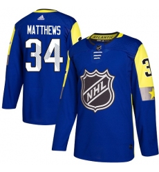 Youth Adidas Toronto Maple Leafs #34 Auston Matthews Authentic Royal Blue 2018 All-Star Atlantic Division NHL Jersey