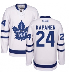 Men's Reebok Toronto Maple Leafs #24 Kasperi Kapanen Authentic White Away NHL Jersey