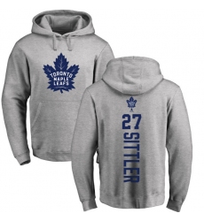 NHL Adidas Toronto Maple Leafs #27 Darryl Sittler Ash Backer Pullover Hoodie