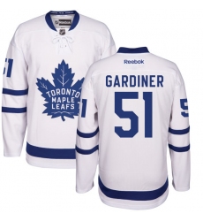 Women's Reebok Toronto Maple Leafs #51 Jake Gardiner Authentic White Away NHL Jersey