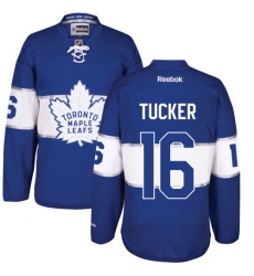 Men's Reebok Toronto Maple Leafs #16 Darcy Tucker Premier Royal Blue 2017 Centennial Classic NHL Jersey