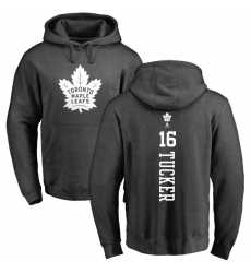 NHL Adidas Toronto Maple Leafs #16 Darcy Tucker Charcoal One Color Backer Pullover Hoodie