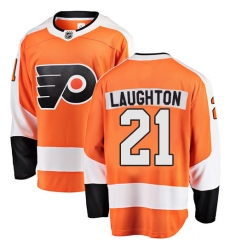 Men's Philadelphia Flyers #21 Scott Laughton Fanatics Branded Orange Home Breakaway NHL Jersey