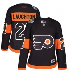 Women's Reebok Philadelphia Flyers #21 Scott Laughton Premier Black 2017 Stadium Series NHL Jersey