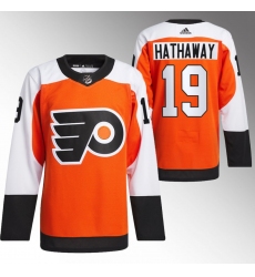 Men's Philadelphia Flyers #19 Garnet Hathaway 2023-24 Orange Stitched Jersey