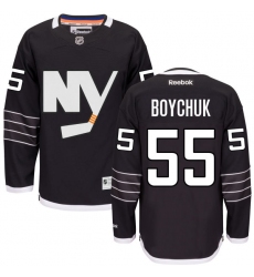 Women's Reebok New York Islanders #55 Johnny Boychuk Premier Black Third NHL Jersey
