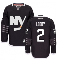 Women's Reebok New York Islanders #2 Nick Leddy Premier Black Third NHL Jersey